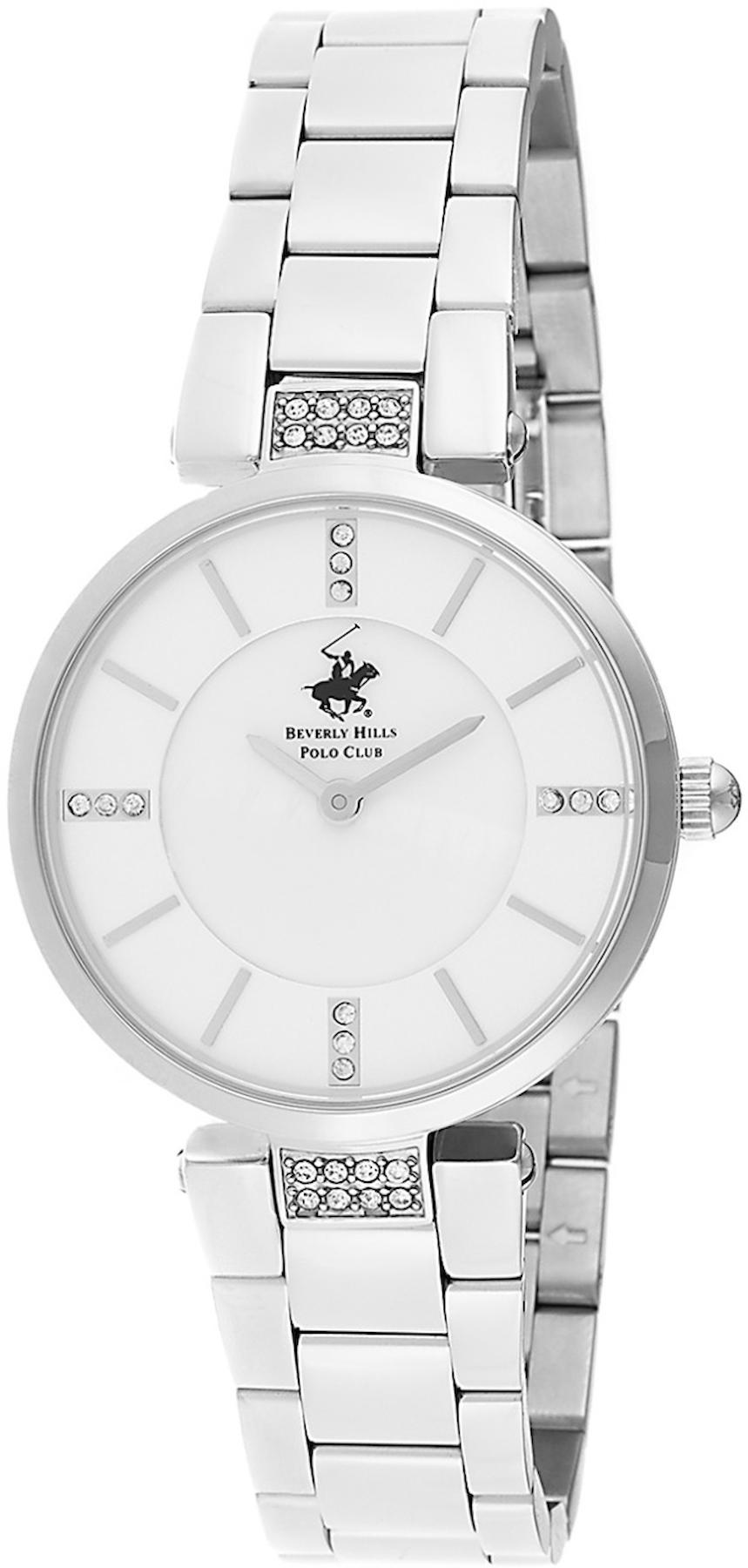 Beverly Hills Polo Club BH469-08 35 mm Gri Metal Kordon Analog Kadın Kol Saati