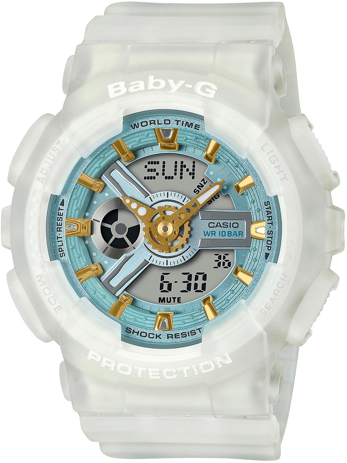Casio BA-110SC-7A Takvimli 43.4 mm Beyaz Silikon Kordon Analog Kadın Kol Saati