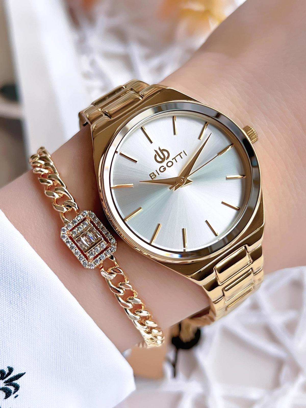 Bigotti BG1.10463-4 42 mm Altın Çelik Kordon Analog Kadın Kol Saati