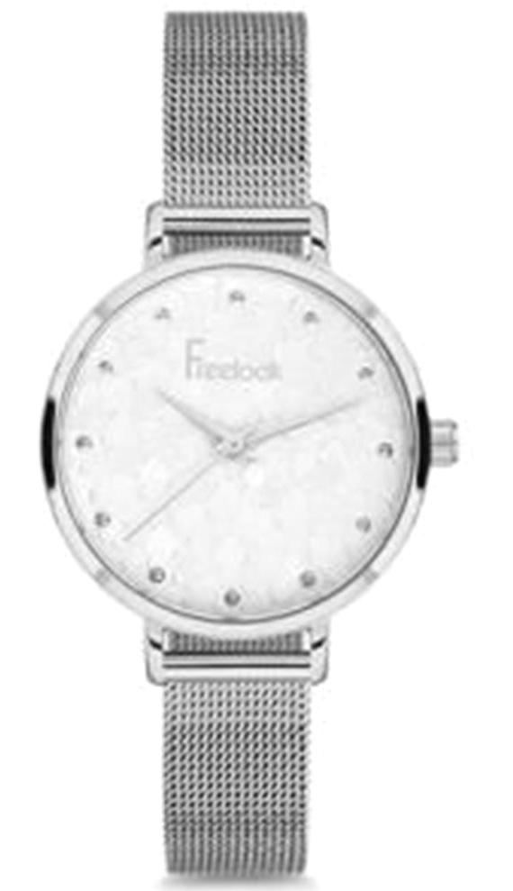 Freelook F.1.1072.01 40 mm Gri Çelik Kordon Analog Kadın Kol Saati