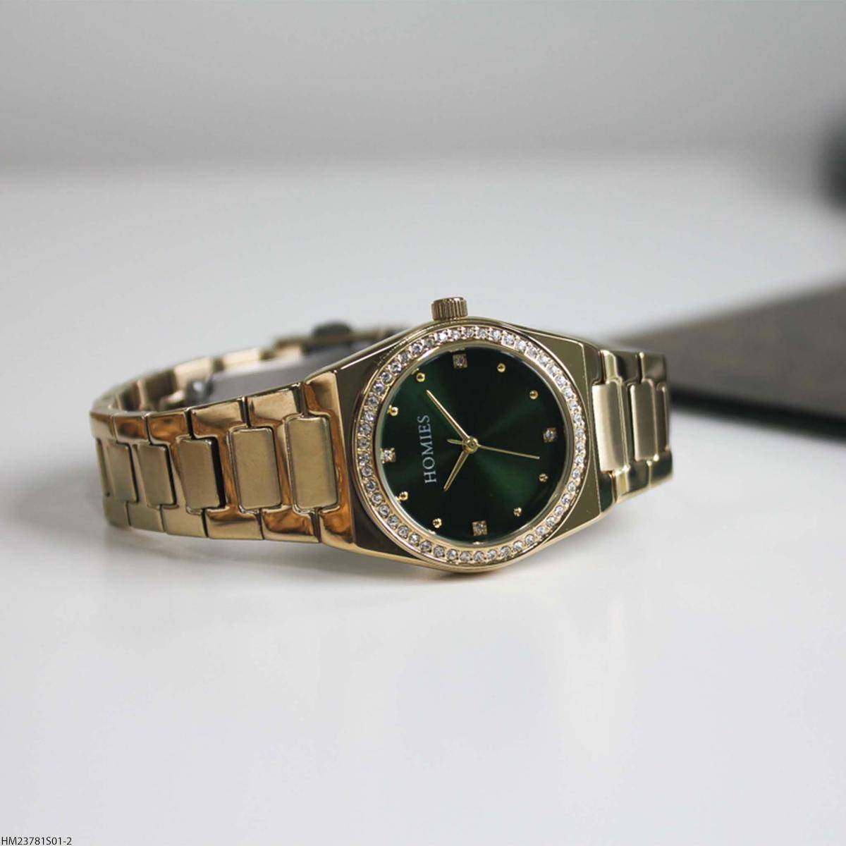 Homies HM23781S01-2 30 mm Altın Çelik Kordon Analog Kadın Kol Saati