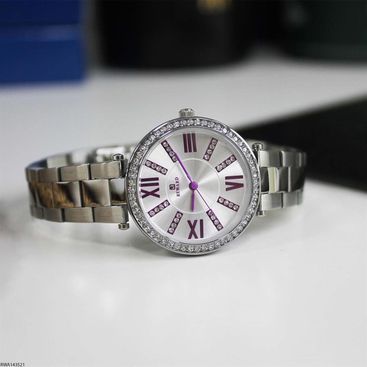 Reward RWA143521 31 mm Gri Çelik Kordon Analog Kadın Kol Saati