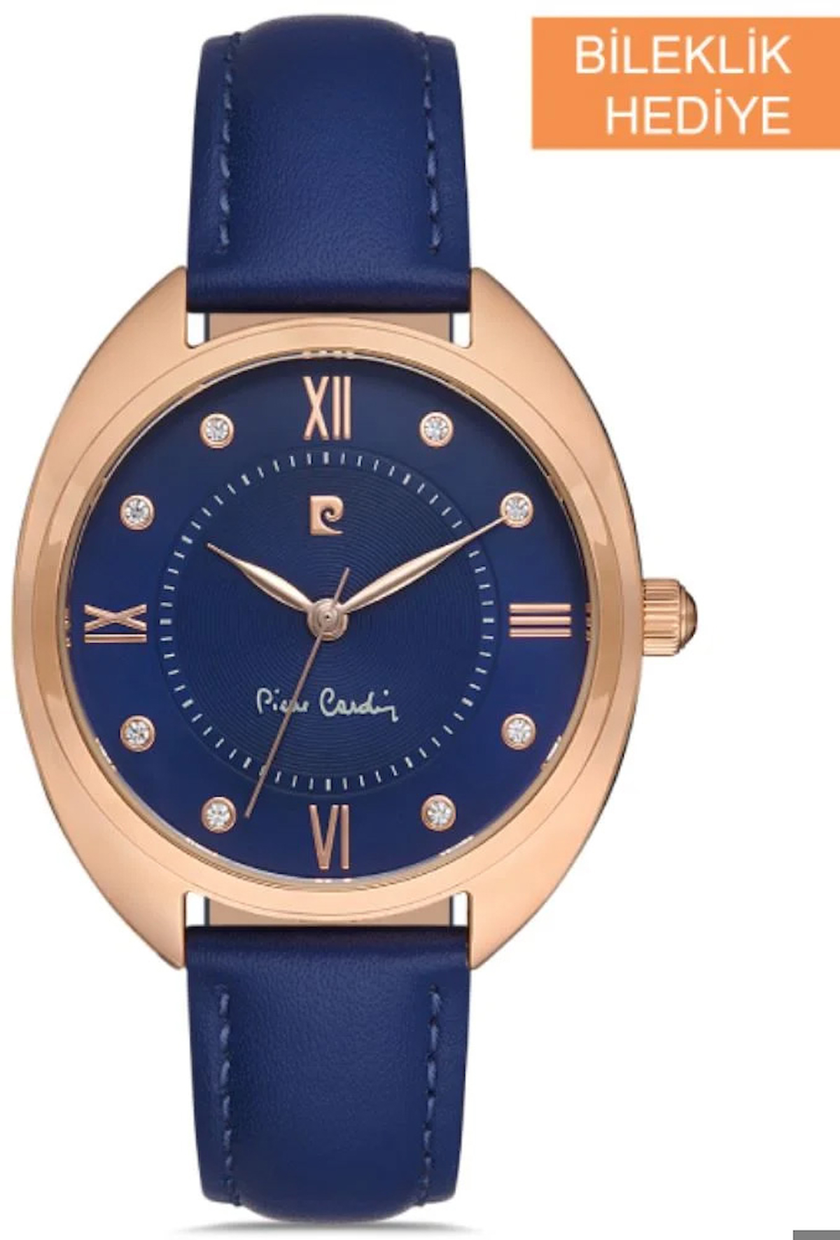 Pierre Cardin PC800502F03 36 mm Lacivert Deri Kordon Analog Kadın Kol Saati