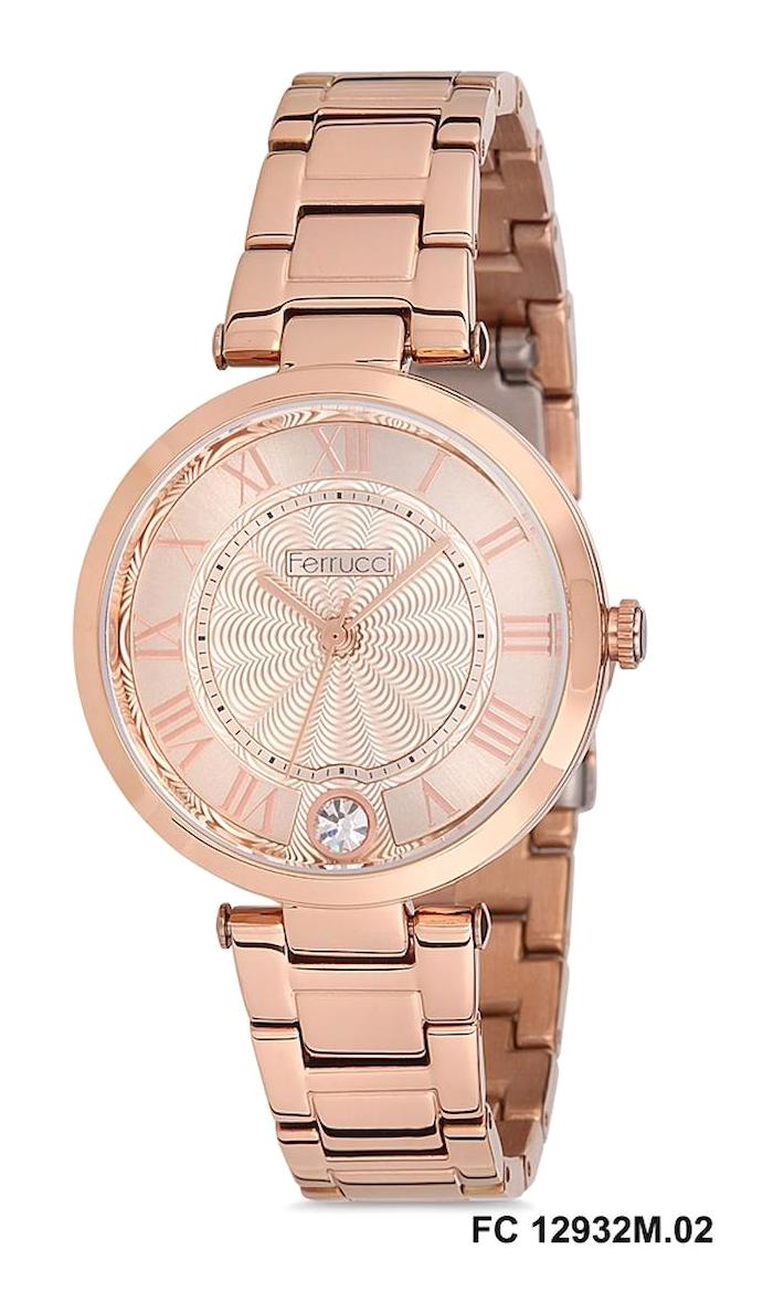 Ferrucci FC.12932M.02 36 mm Rose Gold Metal Kordon Analog Kadın Kol Saati