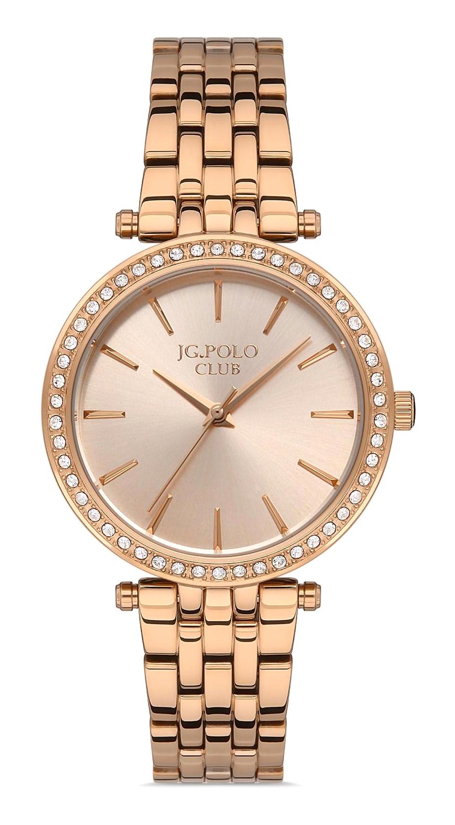 Jg. Polo Club JPC.0522.1539M.3 34 mm Rose Gold Çelik Kordon Analog Kadın Kol Saati
