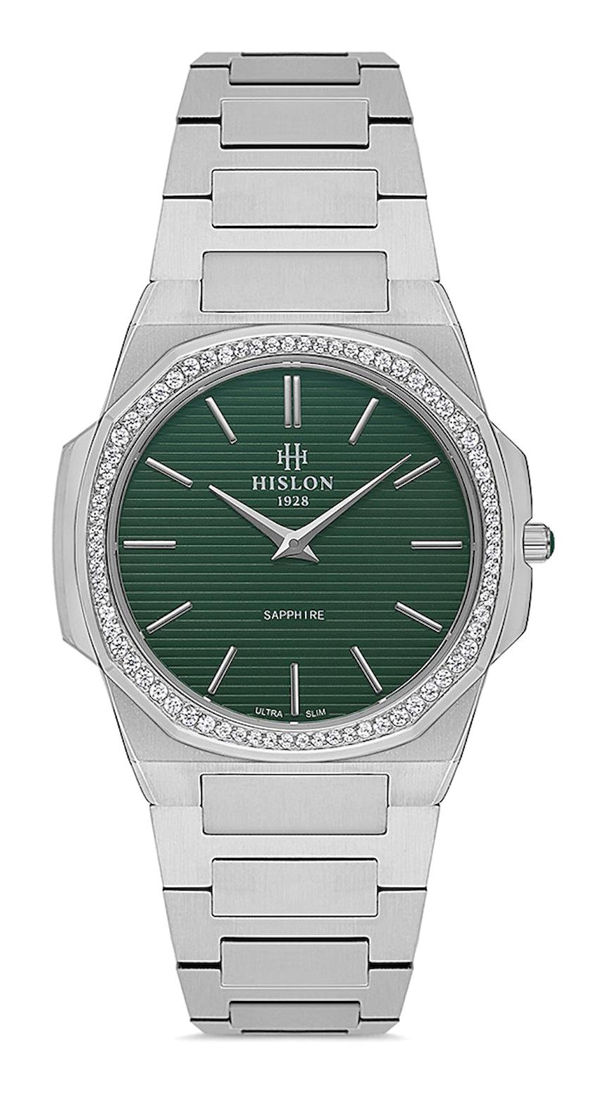 Hislon QL127S-15ST 32 mm Gri Çelik Kordon Analog Kadın Kol Saati