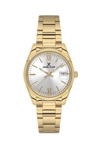 Daniel Klein DK.1.13763-4 Takvimli 30 mm Altın Metal Kordon Analog Kadın Kol Saati