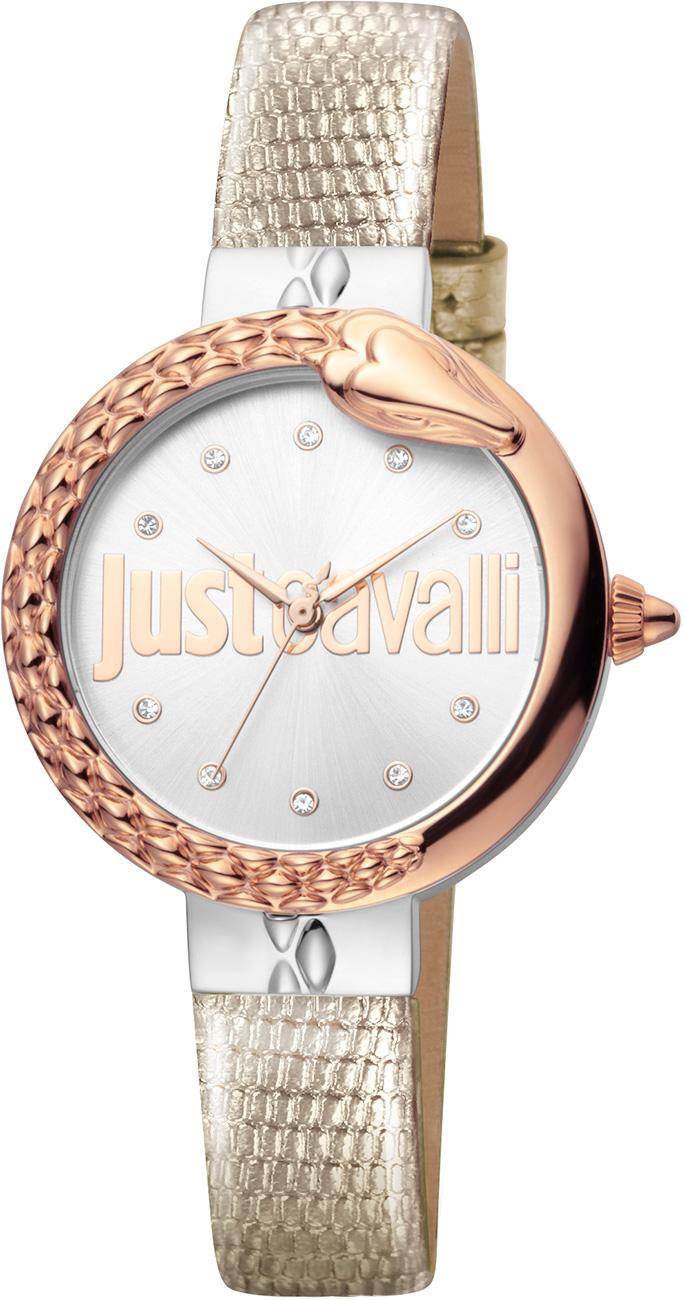 Just Cavalli JC1L097L0055 32 mm Gri Deri Kordon Analog Kadın Kol Saati