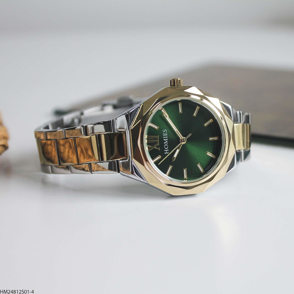 Homies HM24812S01-4 30 mm Altın Çelik Kordon Analog Kadın Kol Saati
