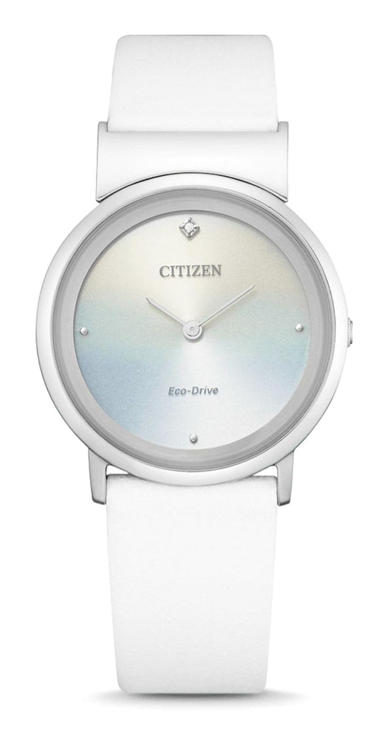 Citizen ECO-DRİVE EG7070-14A 31 mm Beyaz Deri Kordon Analog Kadın Kol Saati