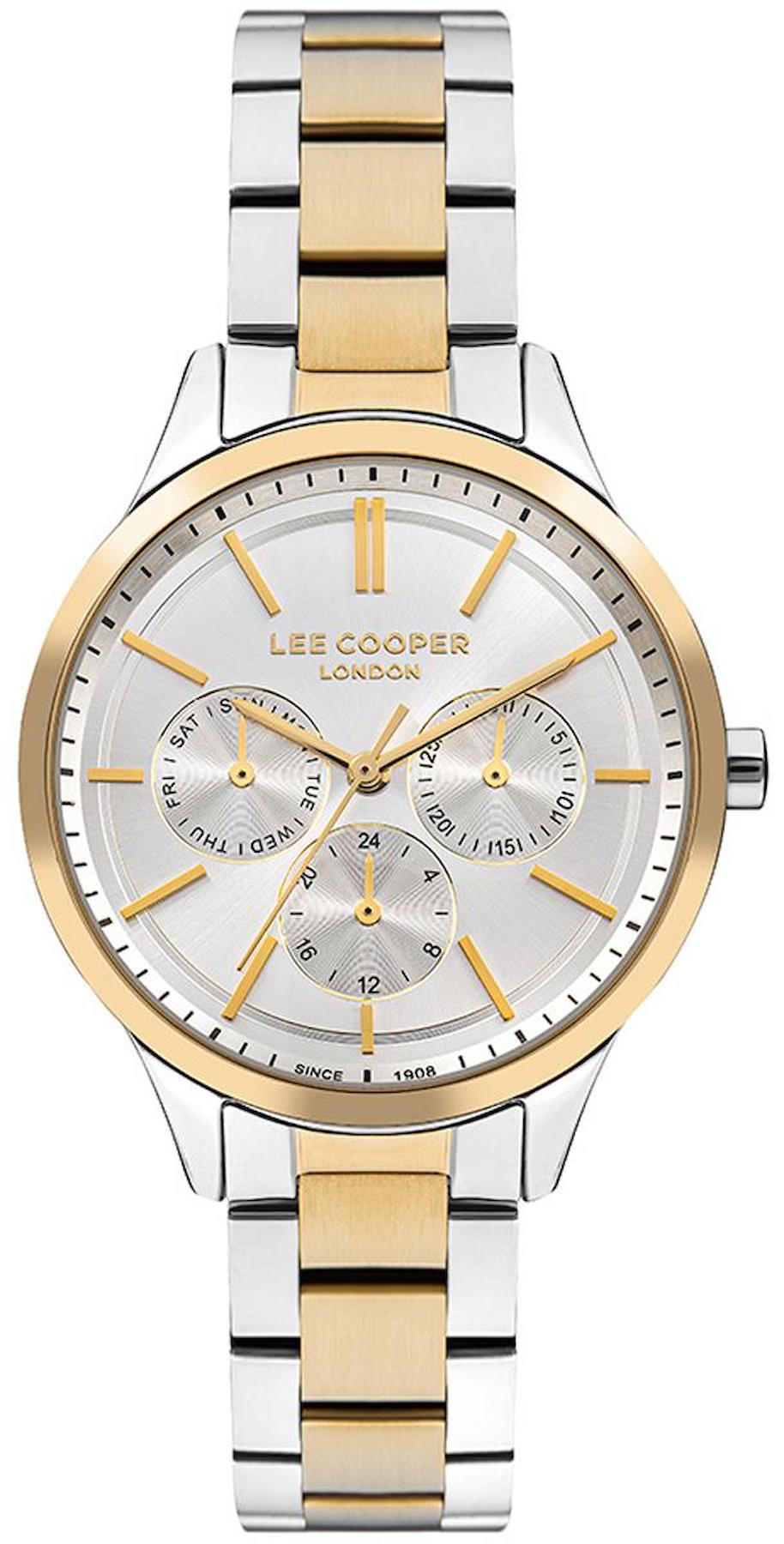Lee Cooper LC07865.230 Takvimli 40 mm Altın Metal Kordon Analog Kadın Kol Saati