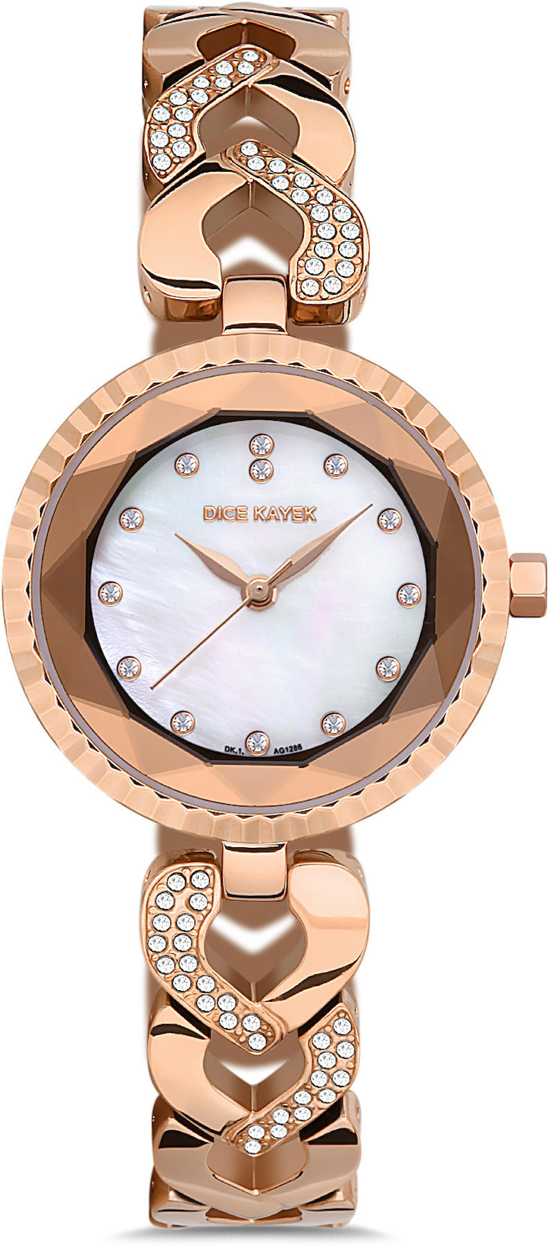 Dice Kayek DK.1.AG1286.04 30 mm Rose Gold Metal Kordon Analog Kadın Kol Saati