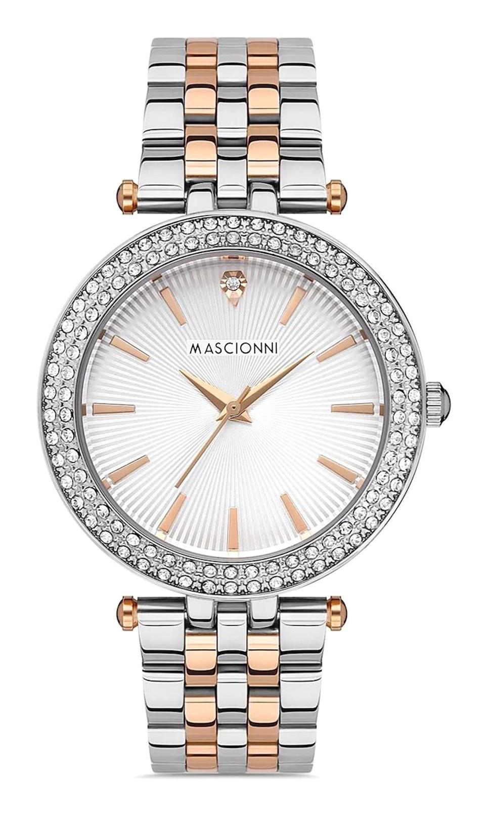 Mascionni M.1.1998A.02 38 mm Gri Çelik Kordon Analog Kadın Kol Saati