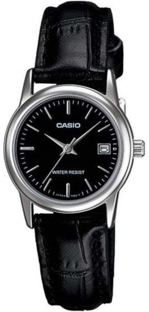 Casio LTP-V002L-1AUDF Takvimli 25 mm Siyah Çelik Kordon Analog Kadın Kol Saati