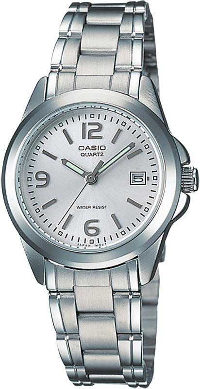 Casio LTP-1215A-7ADF Takvimli 28 mm Gri Çelik Kordon Analog Kadın Kol Saati