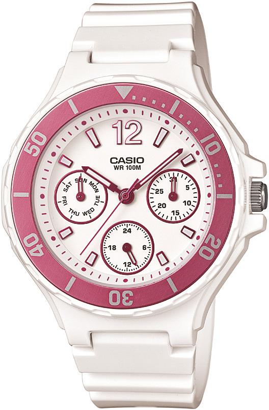 Casio LRW-250H-4A Takvimli 39 mm Beyaz Silikon Kordon Analog Kadın Kol Saati