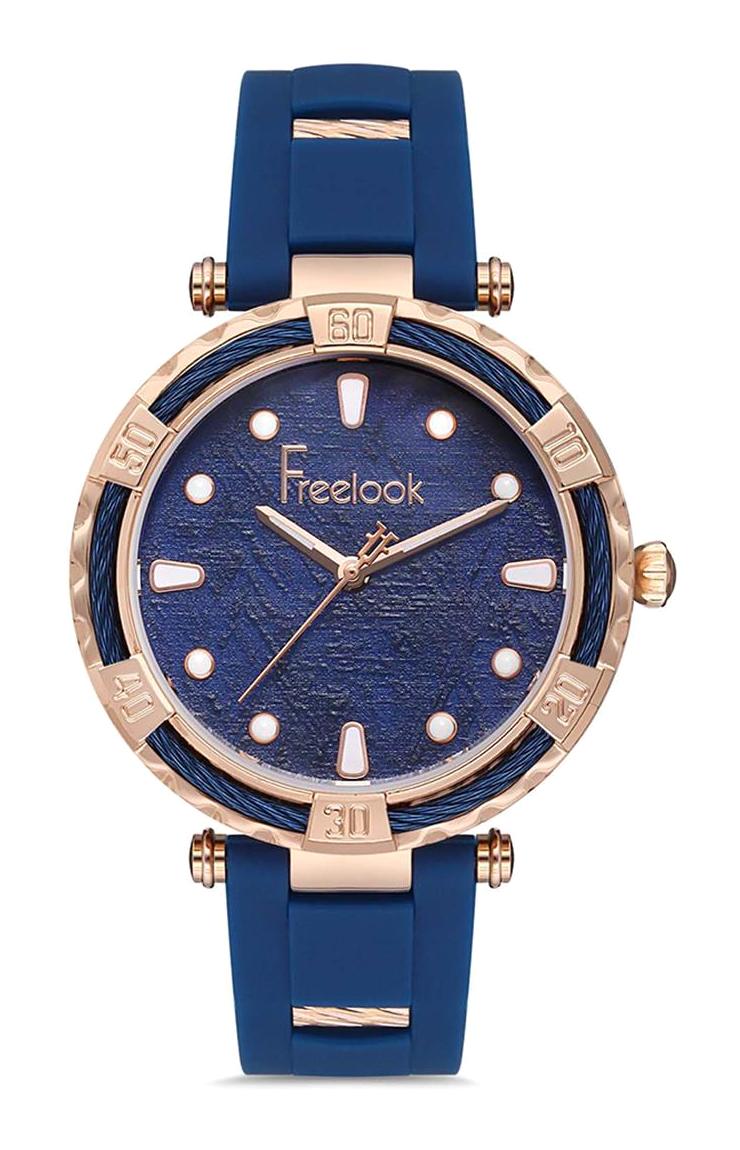 Freelook FL.1.10167.5 34 mm Lacivert Silikon Kordon Analog Kadın Kol Saati