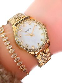 Ferrucci 36-40 mm Altın Çelik Kordon Analog Kadın Kol Saati