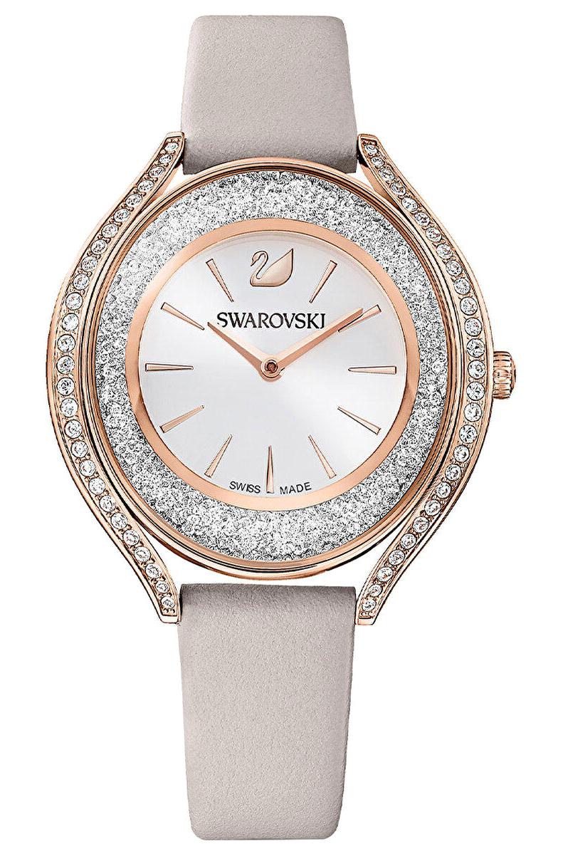 Swarovski SWR5519450 36 mm Gri Deri Kordon Analog Kadın Kol Saati