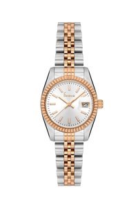 Freelook FL.1.10093.1 Takvimli 30 mm Gri-Rose Gold Çelik Kordon Analog Kadın Kol Saati