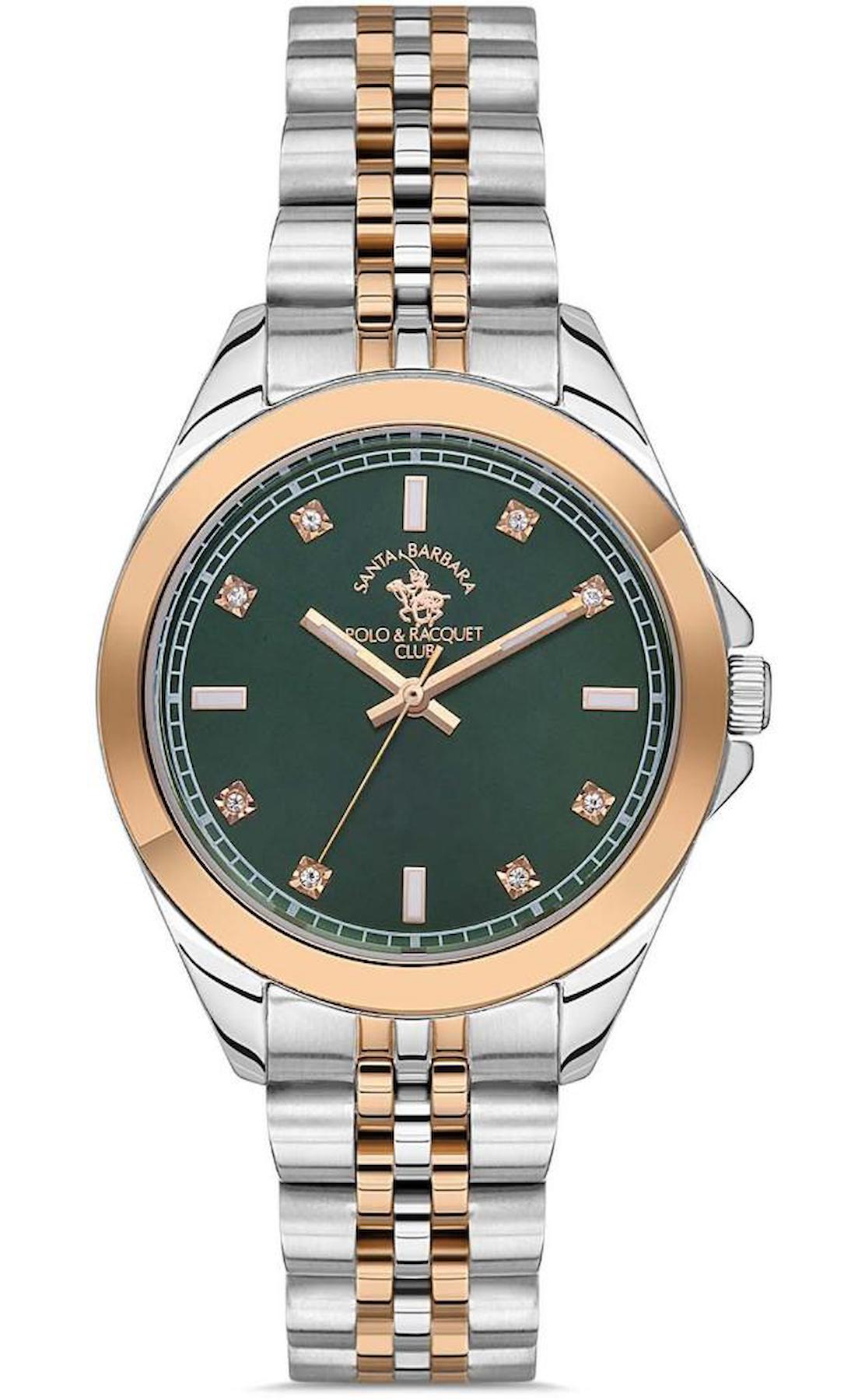 Santa Barbara Polo & Racquet Club SB.1.10473.5 35 mm Gri-Rose Gold Çelik Kordon Analog Kadın Kol Saati