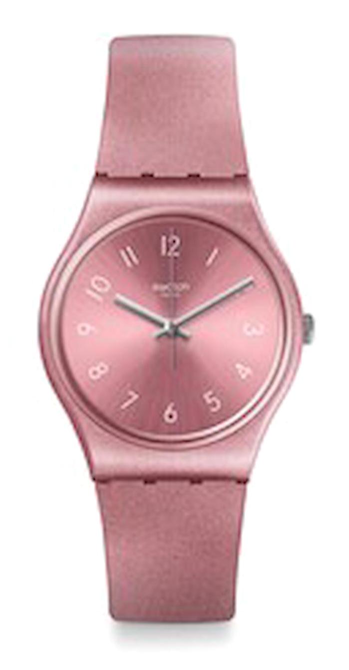Swatch GP161 34 mm Pembe Silikon Kordon Analog Kadın Kol Saati