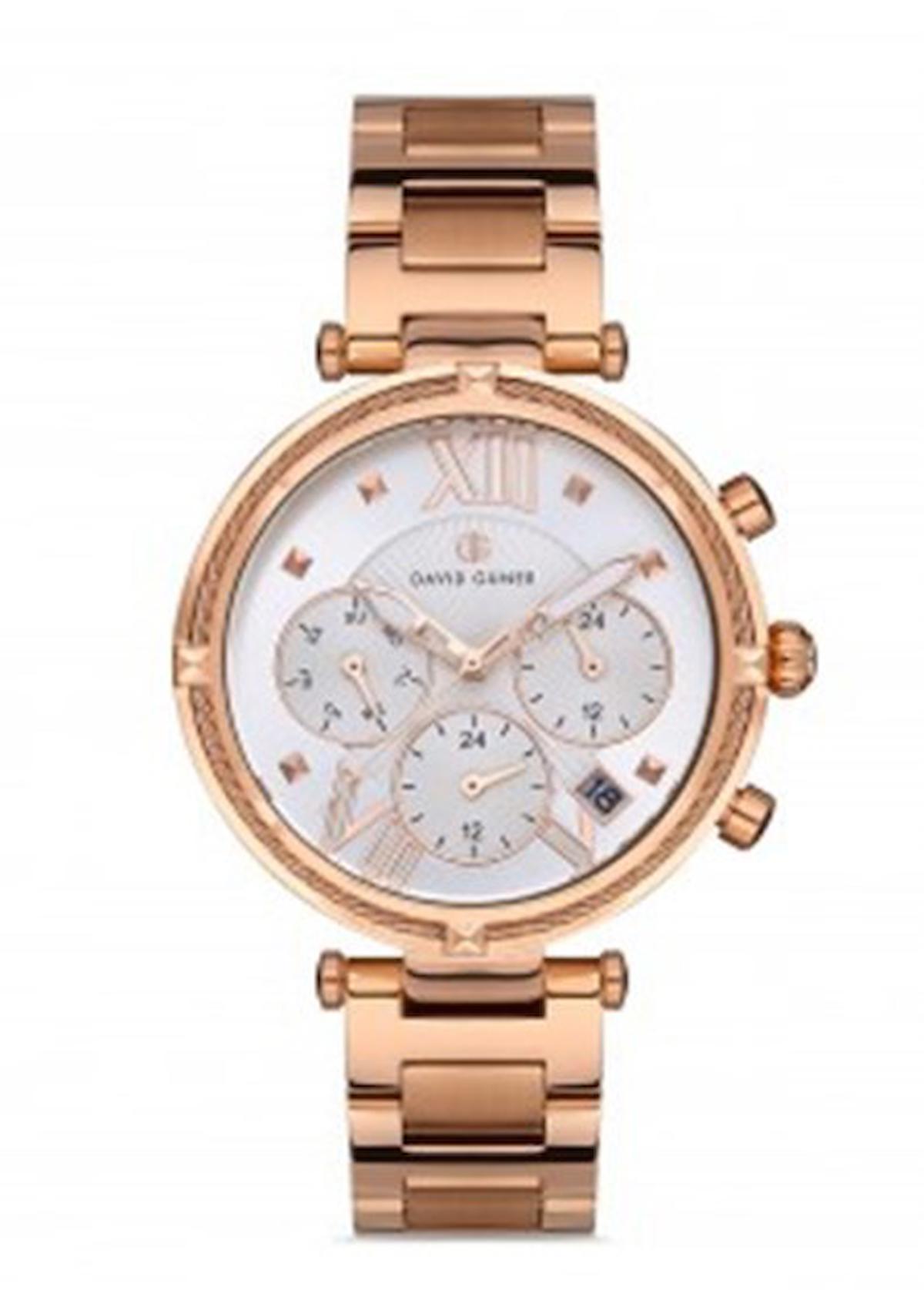 David Guner DG-8273LA-C1 38 mm Bronz Çelik Kordon Analog Kadın Kol Saati