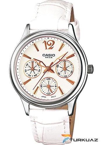 Casio LTP-2085L-7AVDF 30 mm Beyaz Deri Kordon Analog Kadın Kol Saati