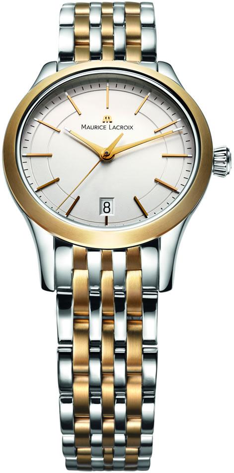 Maurice Lacroix LC1026-PVY13-130 Takvimli 36 mm Altın Çelik Kordon Analog Kadın Kol Saati