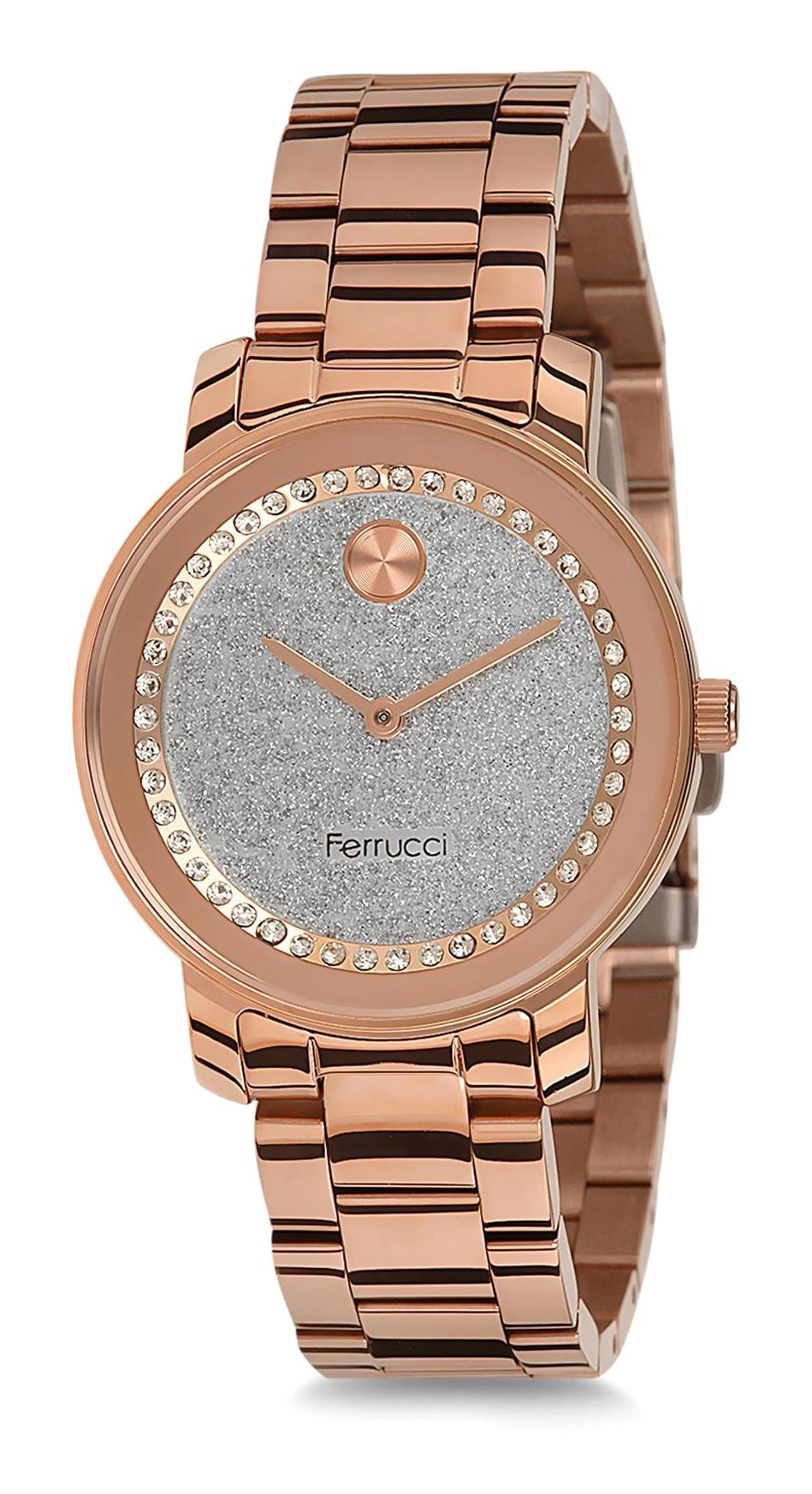 Ferrucci 9FM821 38 mm Rose Gold Metal Kordon Analog Kadın Kol Saati