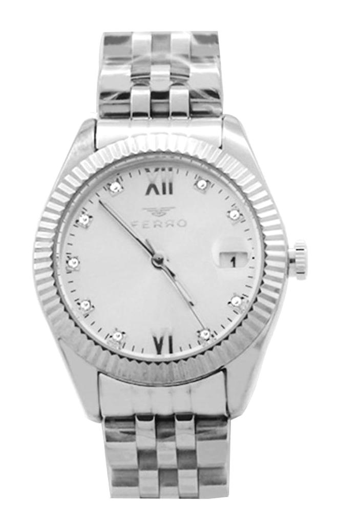Ferro TH-F21924A-A 38 mm Gri Çelik Kordon Analog Kadın Kol Saati