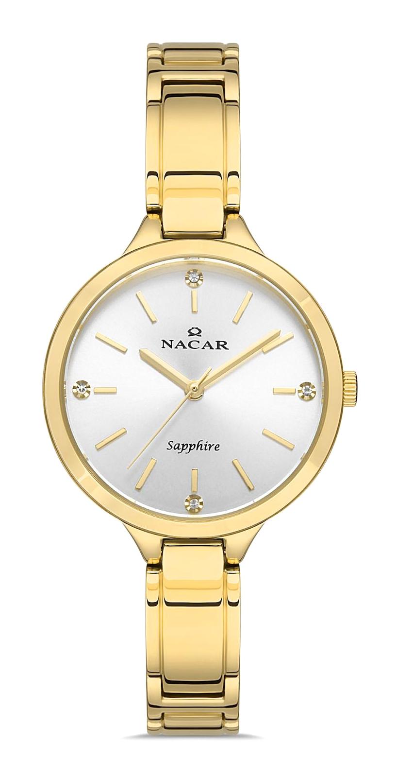 Nacar 36391035-DSM 33 mm Sarı Metal Kordon Analog Kadın Kol Saati