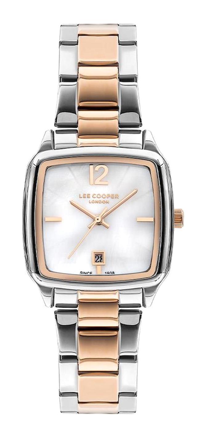 Lee Cooper LC07612.520 Takvimli 40 mm Gri-Rose Gold Metal Kordon Analog Kadın Kol Saati