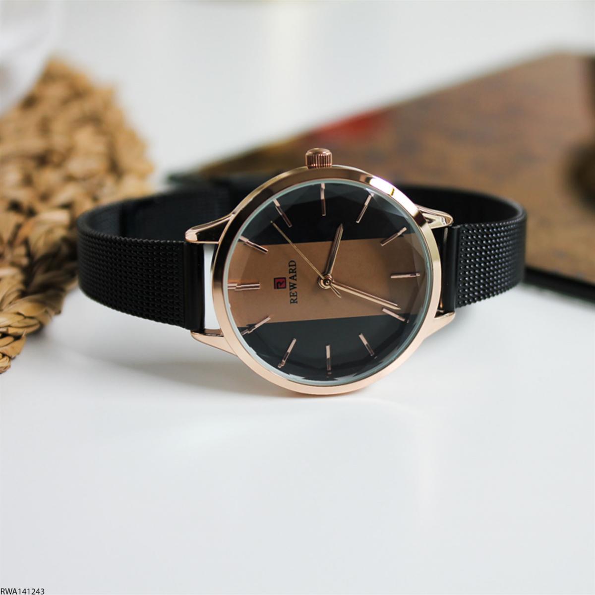 Reward RWA141243 32 mm Siyah Çelik Kordon Analog Kadın Kol Saati