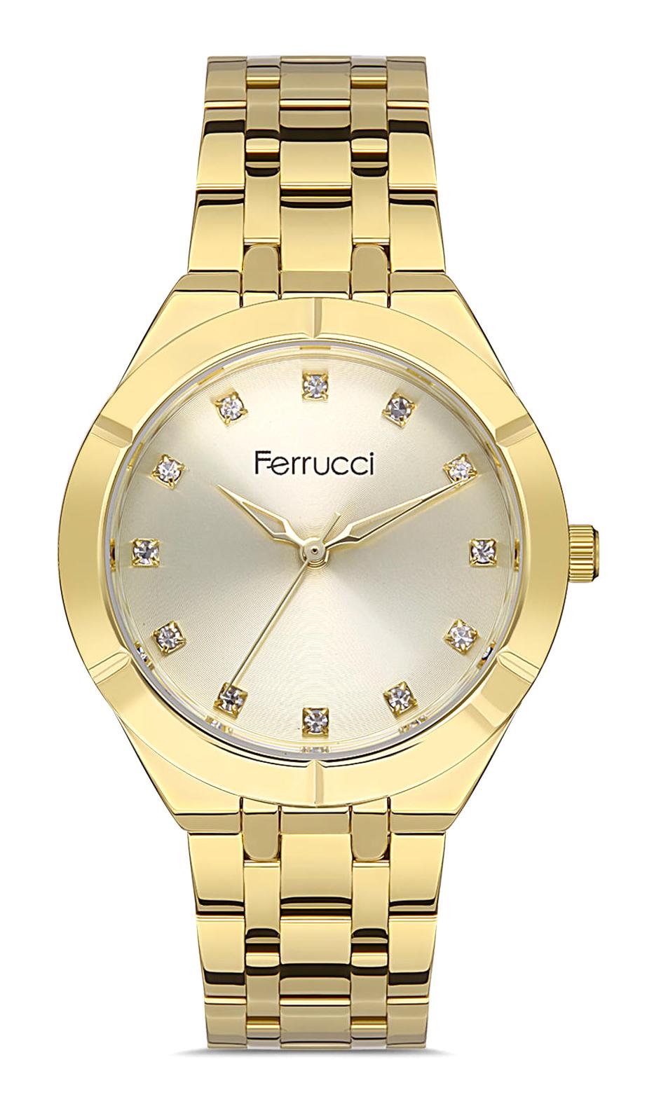 Ferrucci FC.14208M.02 34 mm Altın Metal Kordon Analog Kadın Kol Saati