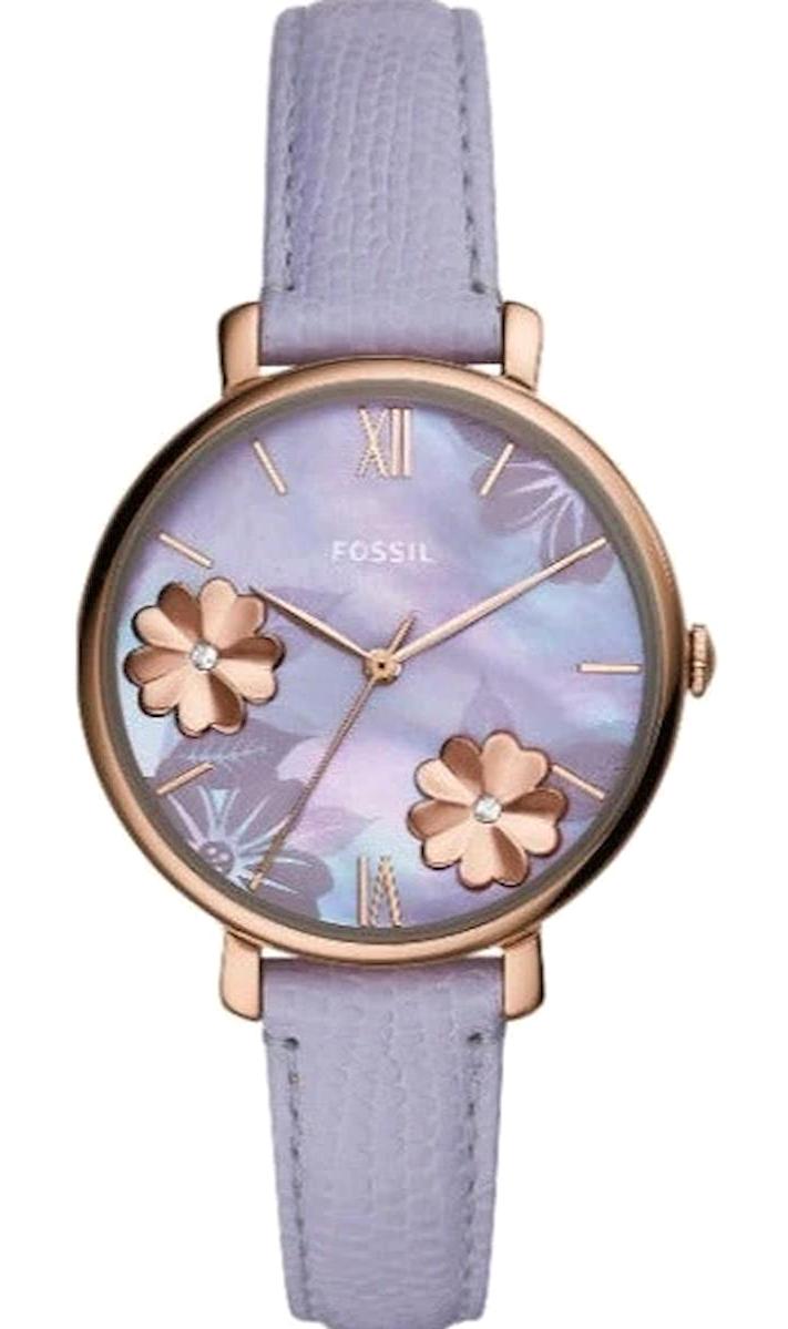 Fossil ES4814 36 mm Mor Deri Kordon Analog Kadın Kol Saati
