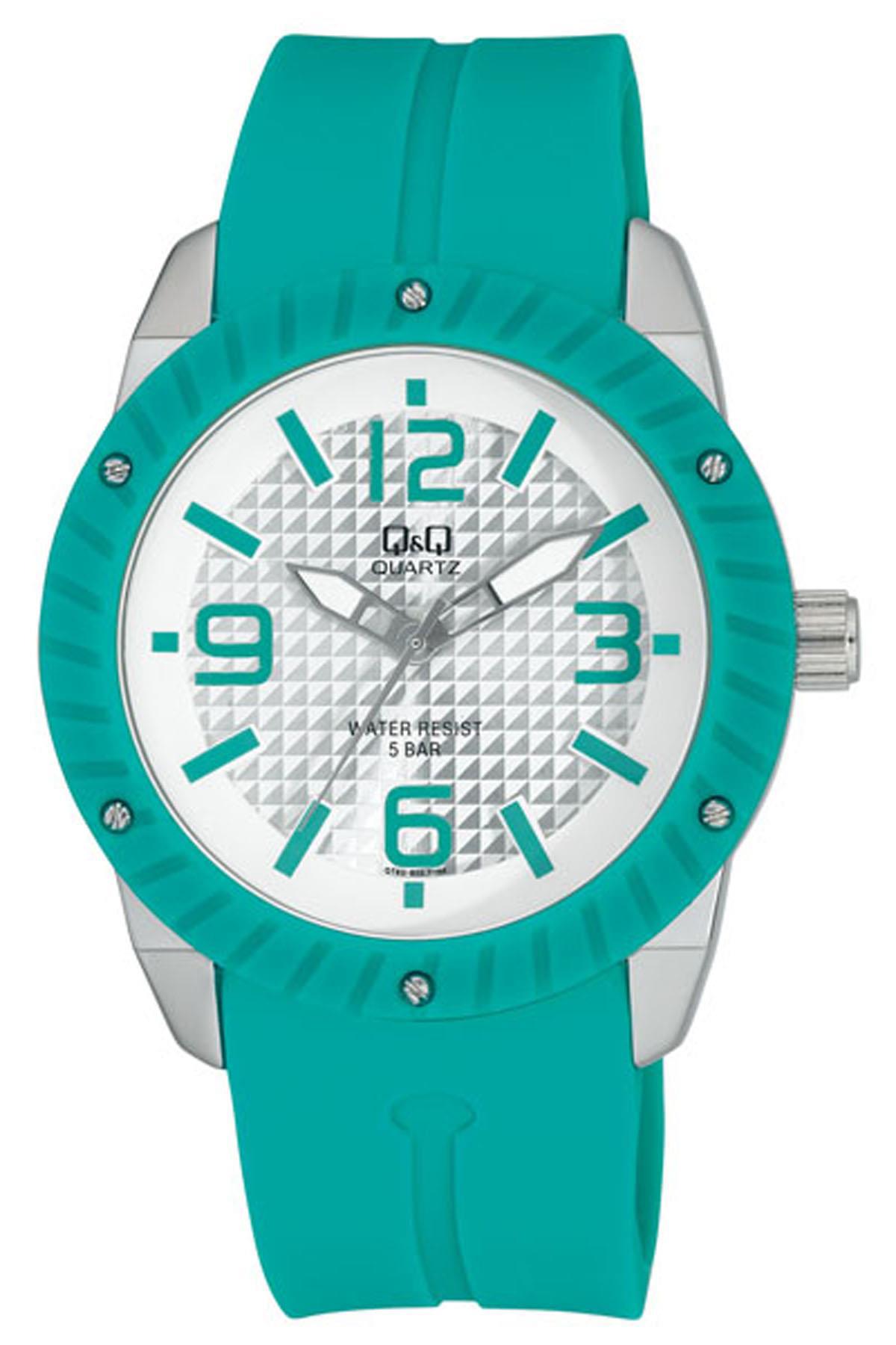 Q&Q 3B137 36 mm Yeşil Silikon Kordon Analog Kadın Kol Saati