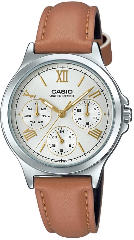 Casio LTP-V300L-7A2UDF Takvimli 33 mm Kahverengi Deri Kordon Analog Kadın Kol Saati
