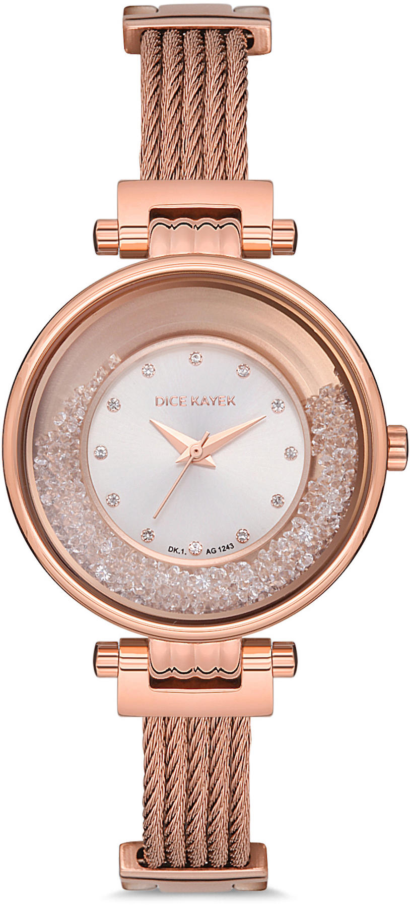 Dice Kayek DK.1.AG1243.04 37 mm Rose Gold Metal Kordon Analog Kadın Kol Saati