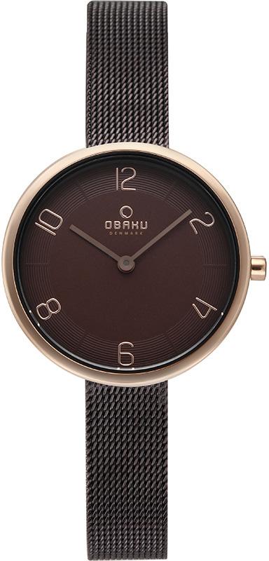 Obaku Denmark V195LXVNMN 30 mm Kahverengi Çelik Kordon Analog Kadın Kol Saati