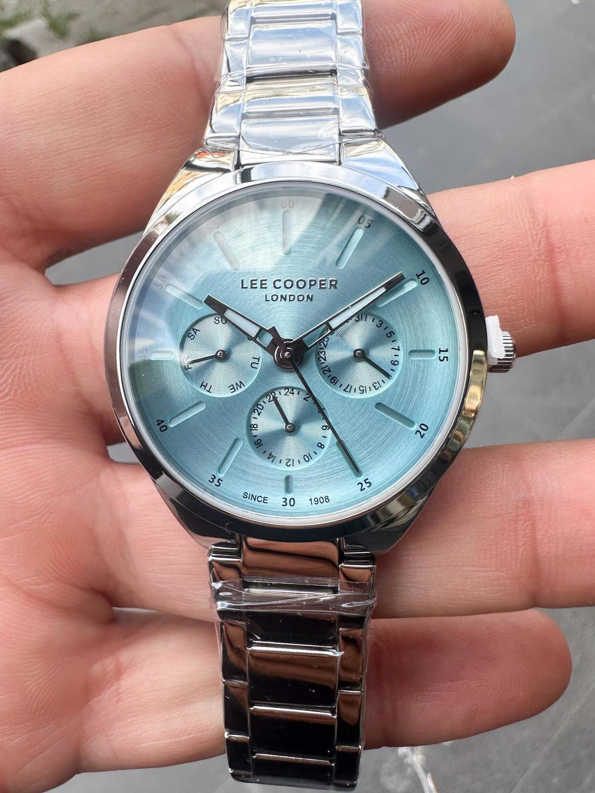 Lee Cooper Takvimli 40 mm Mavi Çelik Kordon Analog Kadın Kol Saati