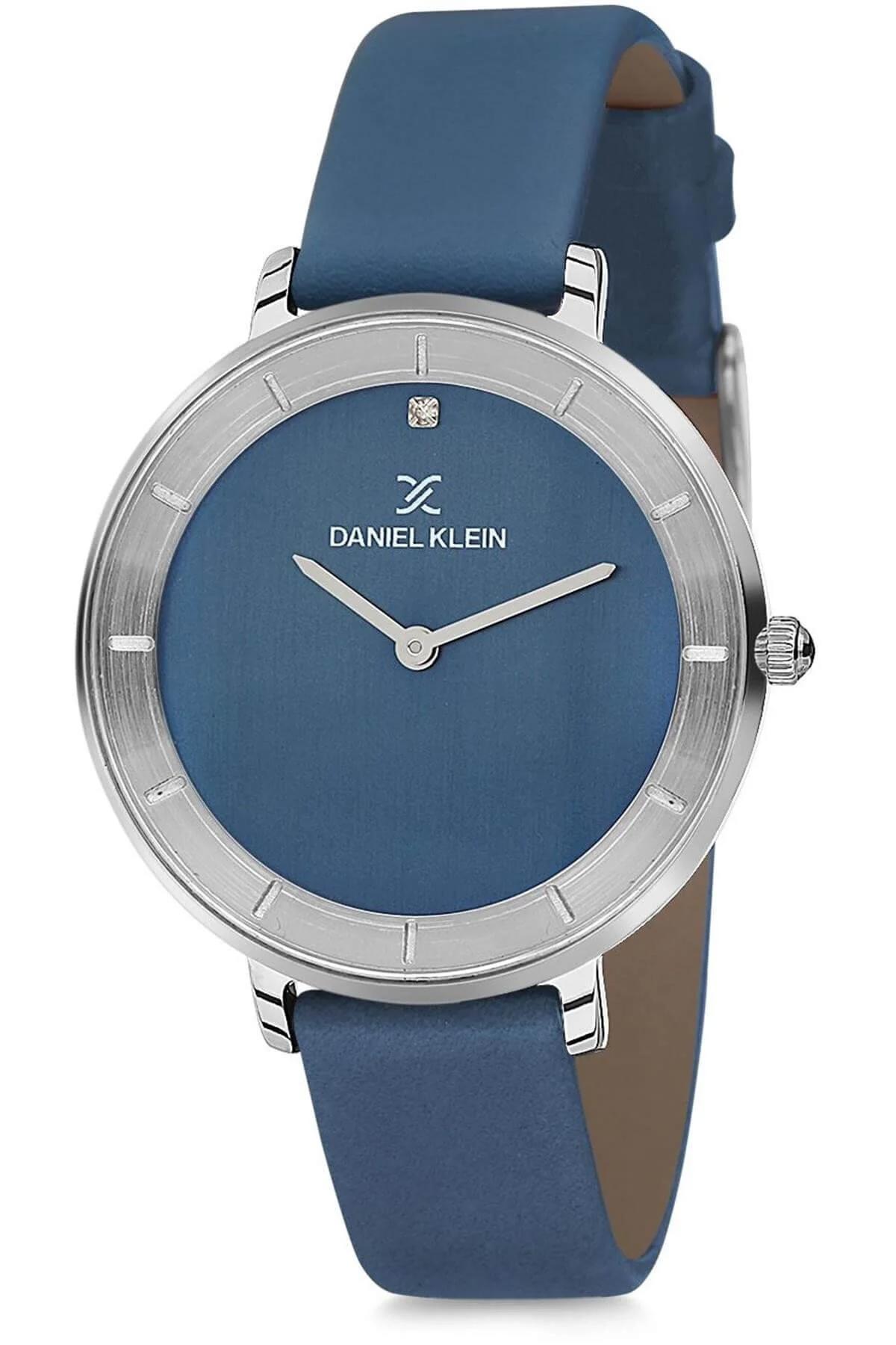 Daniel Klein 8680161564447 Mavi Deri Kordon Analog Kadın Kol Saati