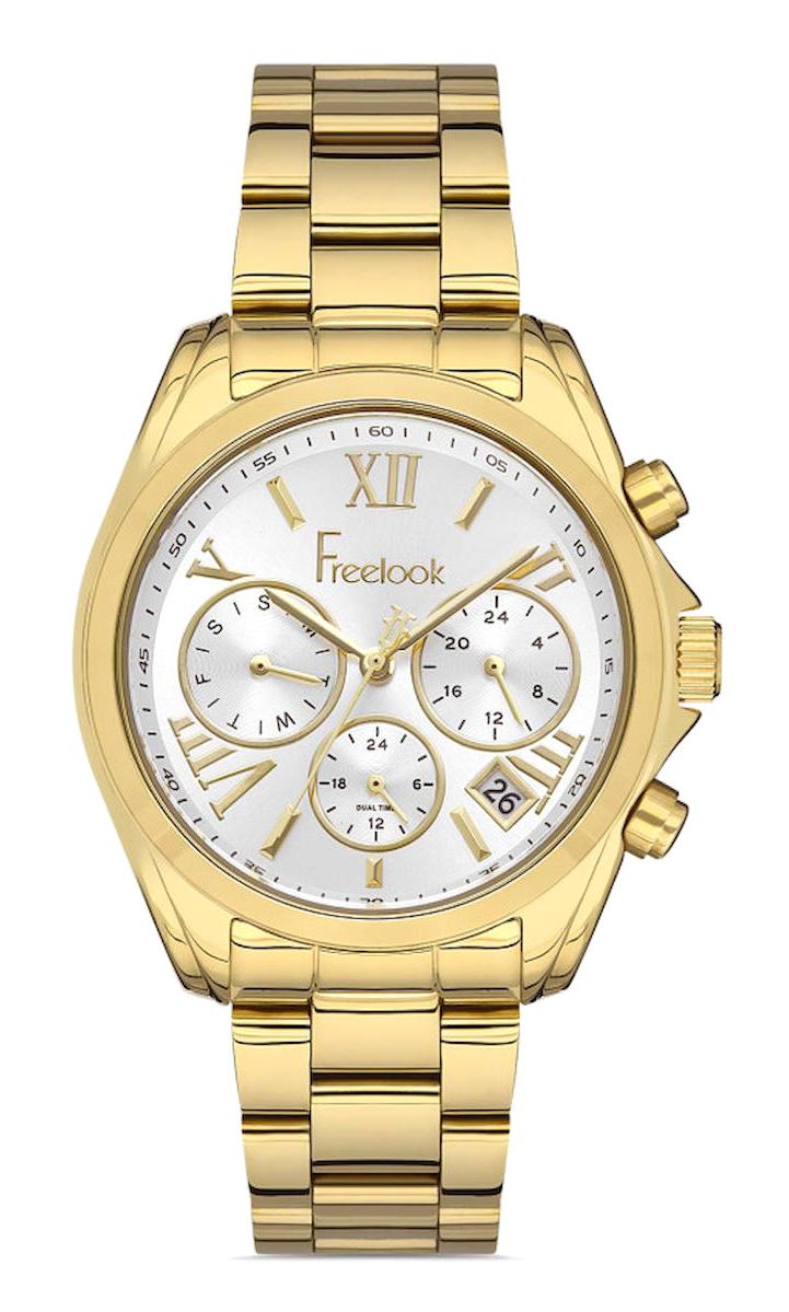 Freelook FL.1.10272.2 36-40 mm Altın Çelik Kordon Analog Kadın Kol Saati