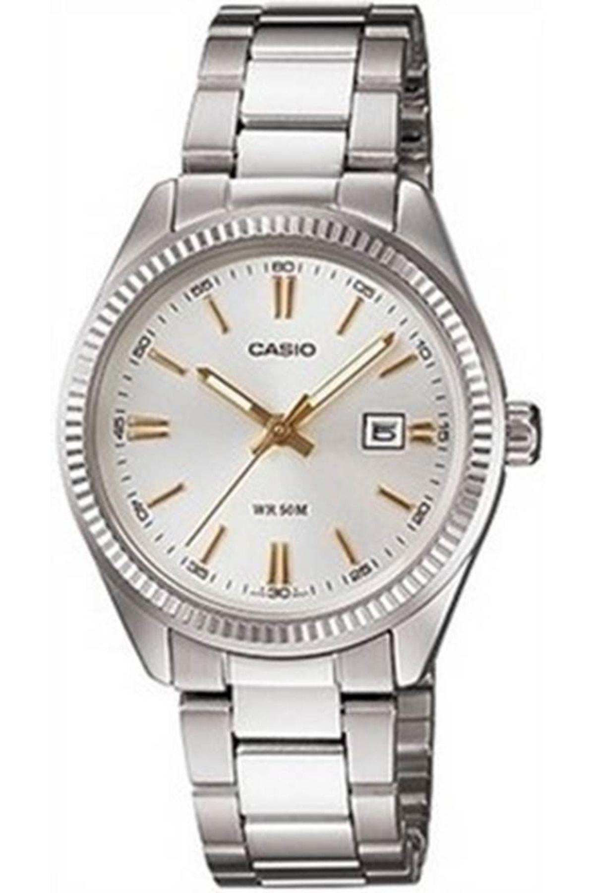 Casio LTP-1302d-7a2vdf Takvimli 30.2 mm Gri Çelik Kordon Analog Kadın Kol Saati