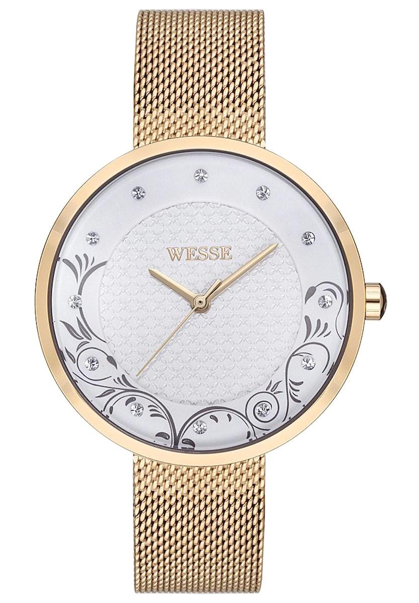 Wesse WWL107902 34 mm Altın Çelik-Hasır Kordon Analog Kadın Kol Saati