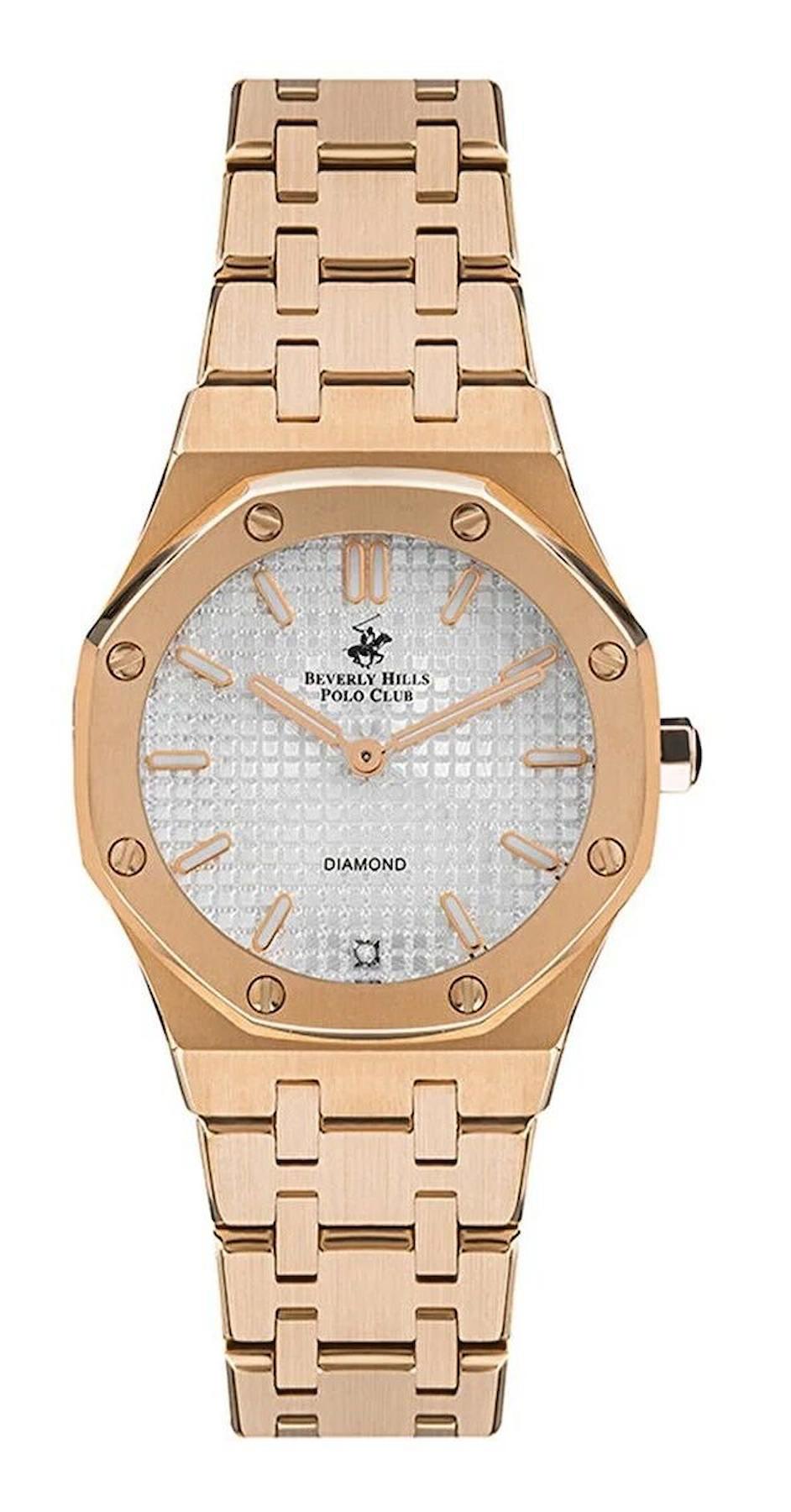 Beverly Hills Polo Club BP3106X430 35 mm Rose Gold Çelik Kordon Analog Kadın Kol Saati