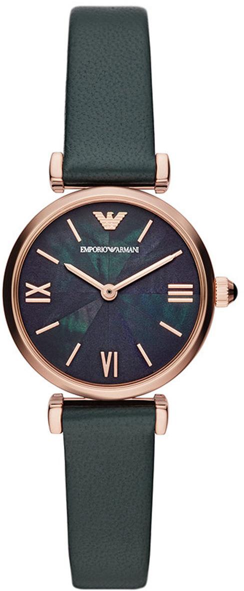 Emporio Armani AR11400 28 mm Yeşil Deri Kordon Analog Kadın Kol Saati