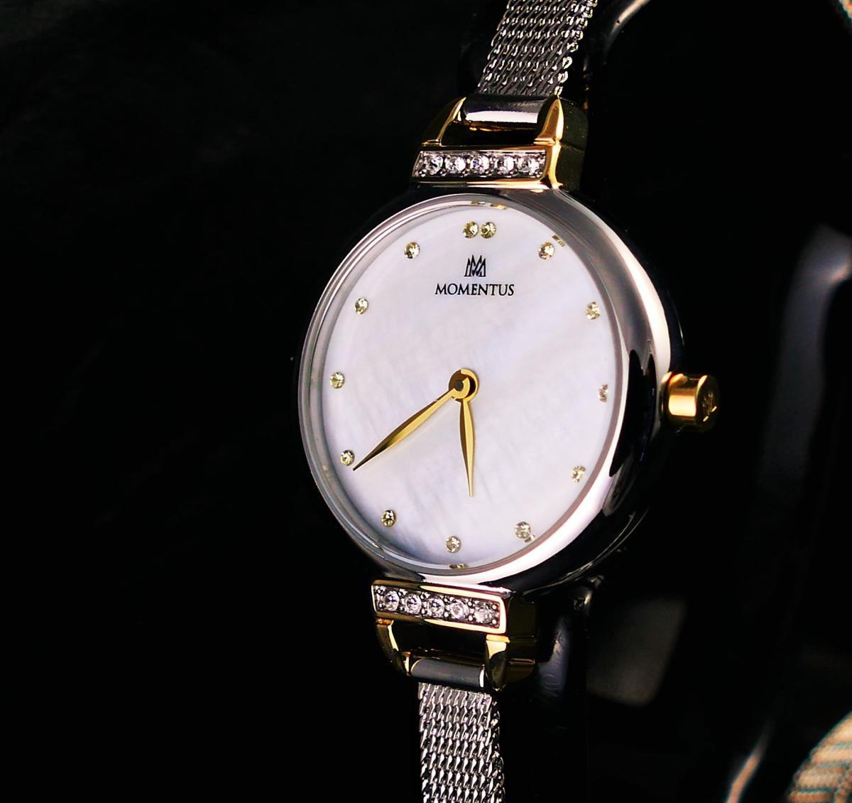 Momentus SW286T-02SG 28 mm Gri Hasır Kordon Analog Kadın Kol Saati