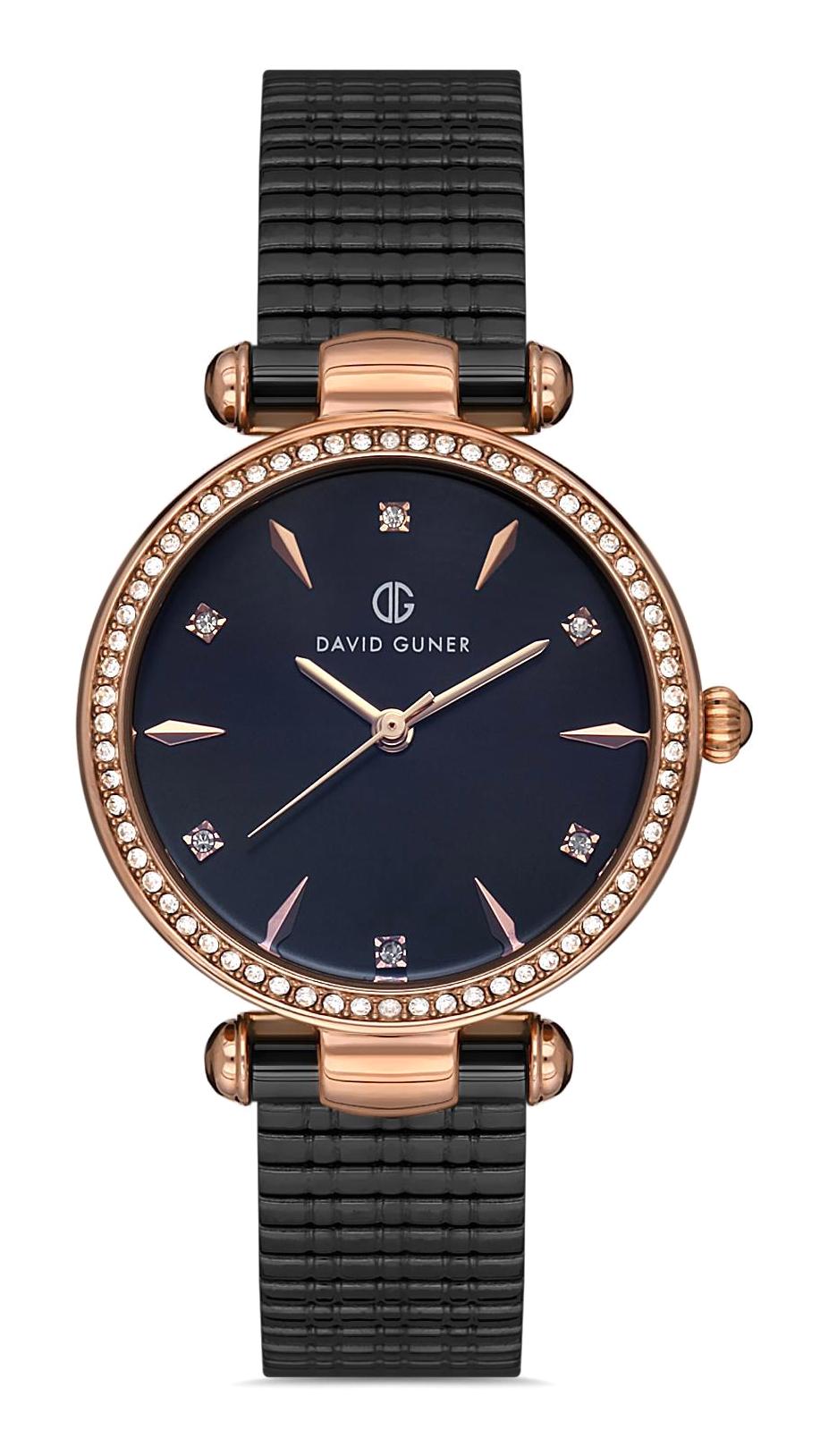 David Guner DG-8311LA-R2 32 mm Siyah Çelik Kordon Analog Kadın Kol Saati