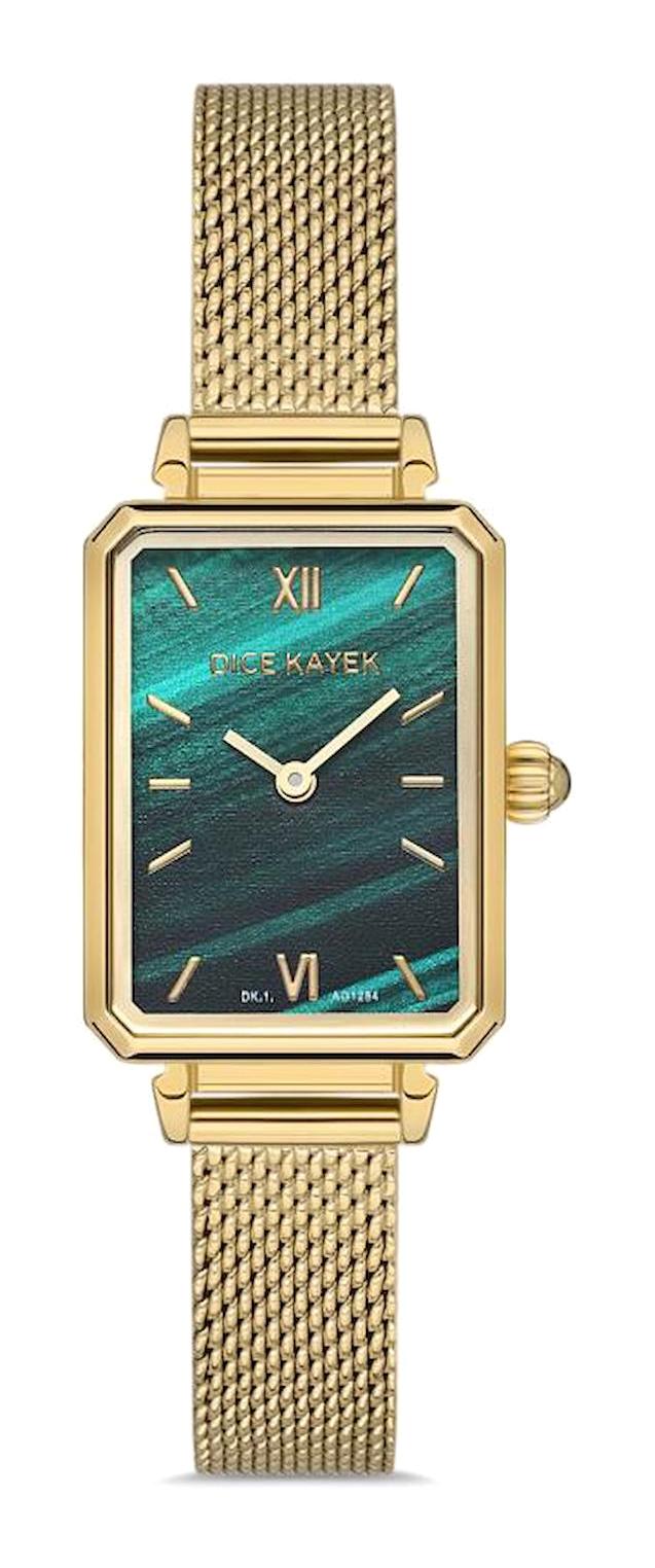 Dice Kayek DK.1.AG1284.07 18 mm Altın Çelik Kordon Analog Kadın Kol Saati